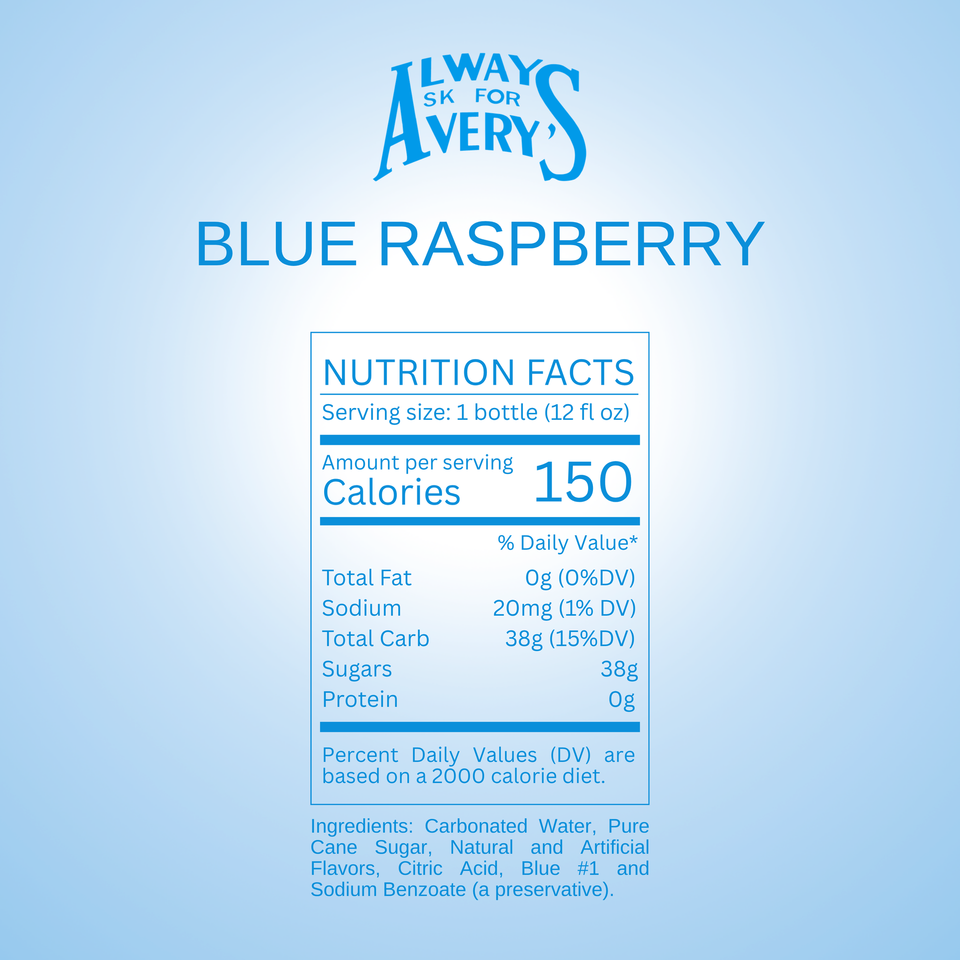 Avery's | Blue Raspberry Soda